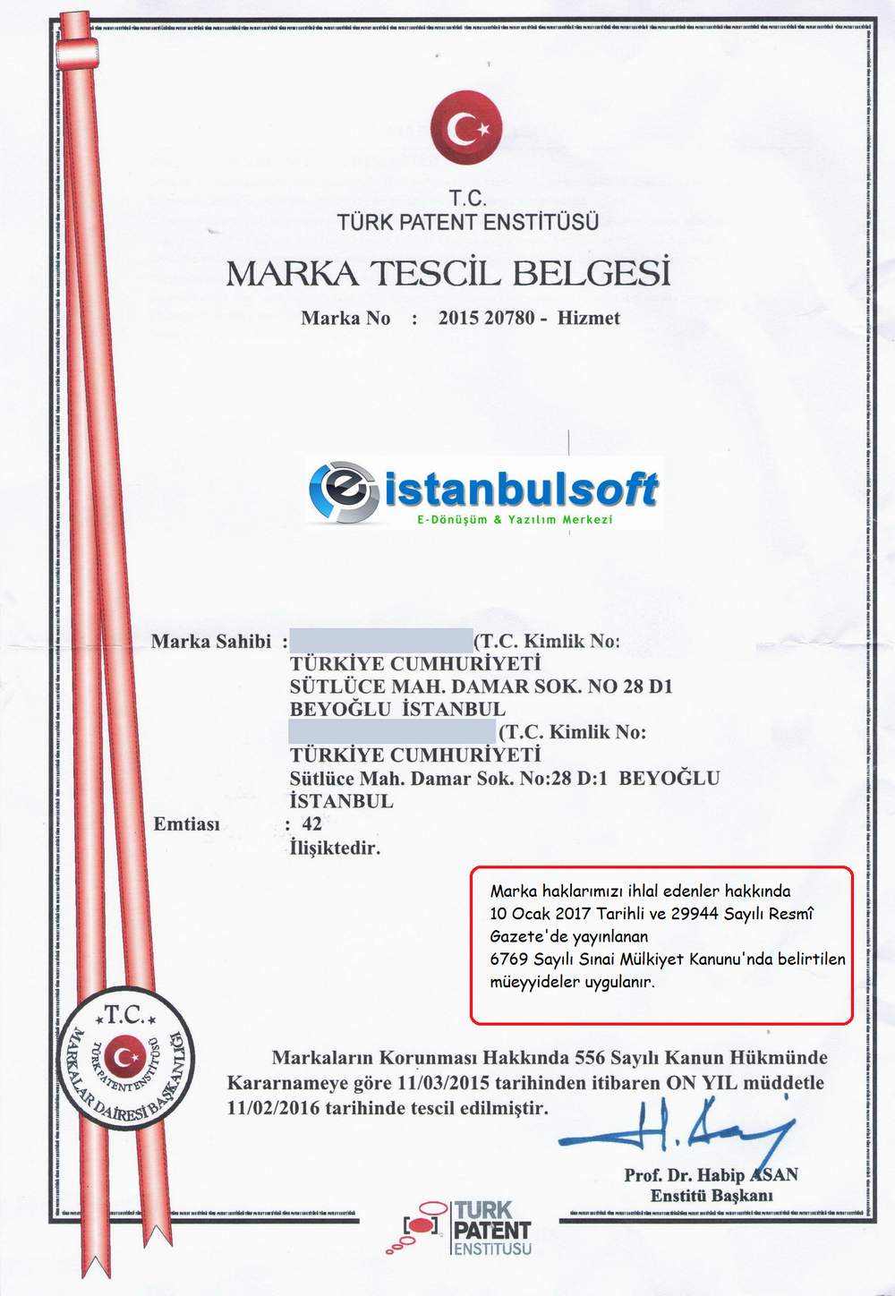 Tescilli Markamız
